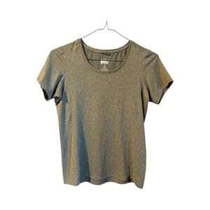 REI CO-OP Women's Heathered Green Short Sleeve Tee Outdoor Athletic Size Small